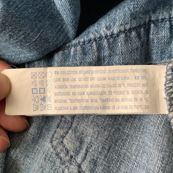 Forever 21 Long Sleeve Denim Romper Size L 🌷🪷🌻 - Picture 12 of 13